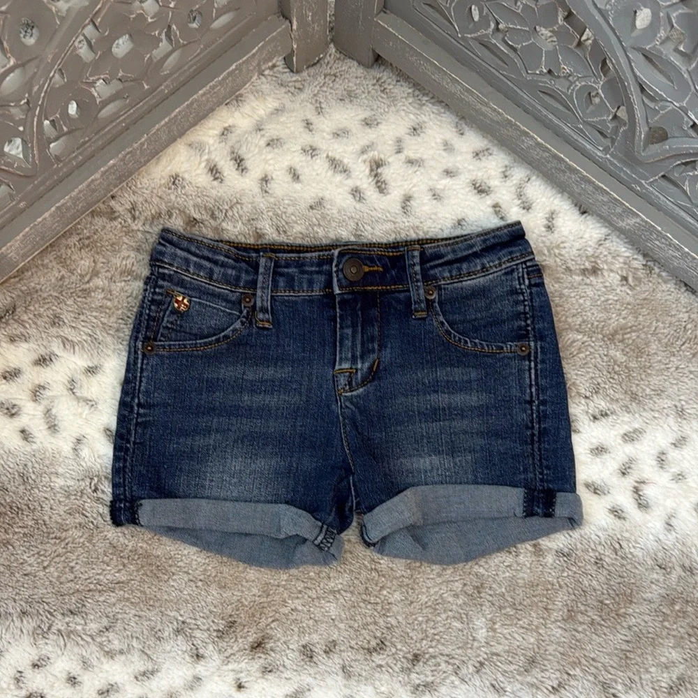 Hudson jean shorts girls XSmall dark wash denim classic preppy quiet luxury